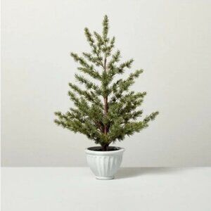 16" Faux Spruce Tree Fluted Porch Pot -Hearth & Hand Magnolia Christmas 2024 NWT